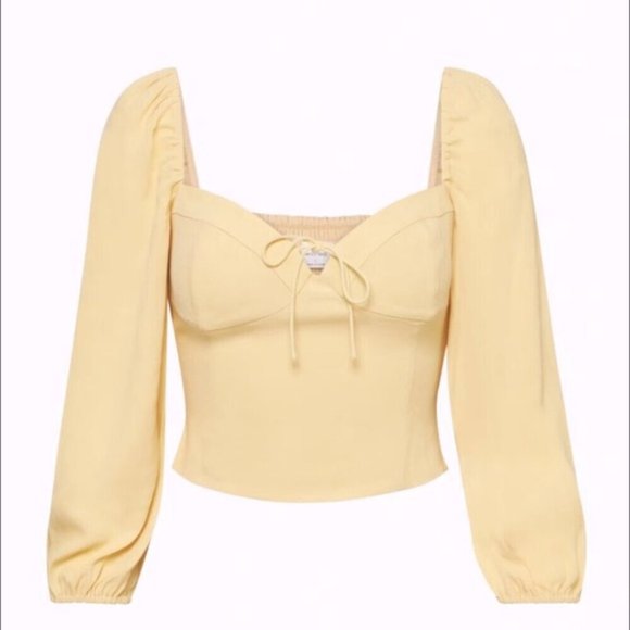 Wilfred Yellow Puff Sleeve Blouse - Picture 5 of 11